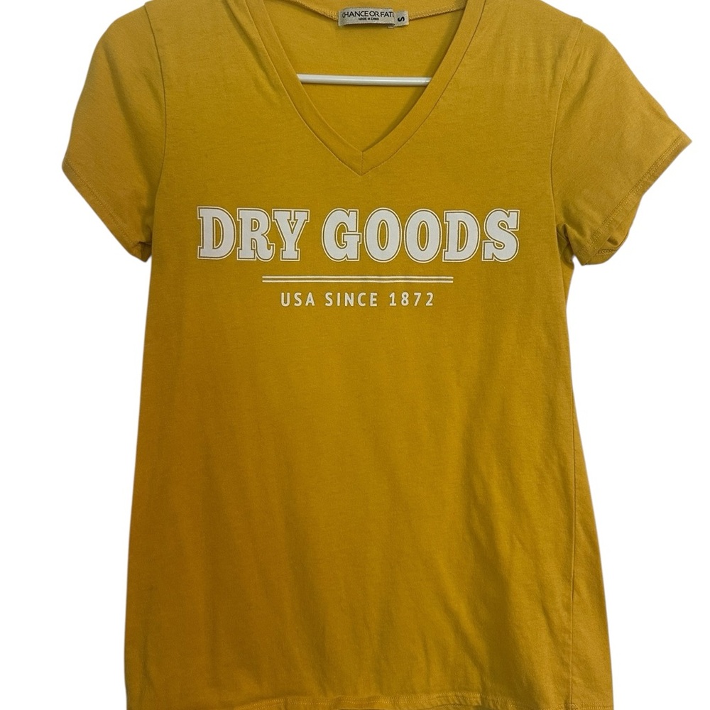 Dry Goods Women's Yellow V-Neck Tee